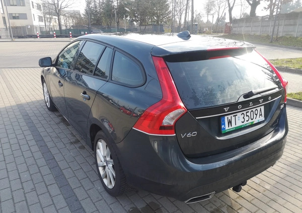 Volvo V60 cena 48000 przebieg: 173000, rok produkcji 2014 z Warszawa małe 79